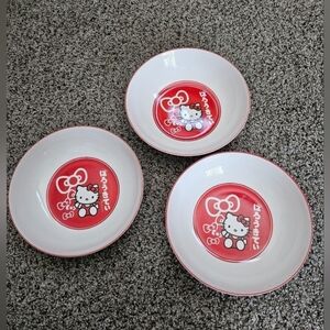 Hello Kitty Red Bowls